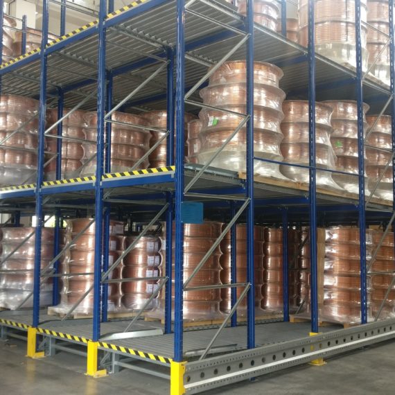 scaffalature a gravità per pallet